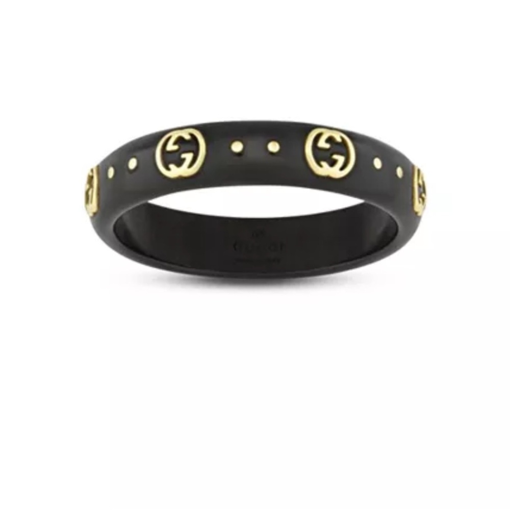 Gucci Black & Gold Icon Ring - Picture 1 of 8